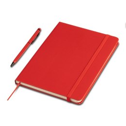 Zestaw notes z długopisem Abrantes, czerwony