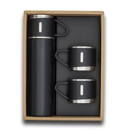 Termos z kubkami Attu 500 ml, czarny