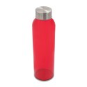 Kolorowa, szklana butelka Aqua Kuba 500 ml, czerwony