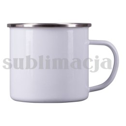 Kubek emaliowany z powłoką sublimacyjną Odis 500 ml, biały