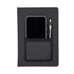 Notes z kieszonką na telefon Irun, czarny