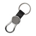 Brelok z karabińczykiem Leo, czarny
